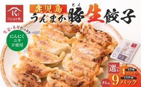 ＜選べる＞鹿児島うんまか豚生餃子 タレ付 48個 or 108個　K005-003