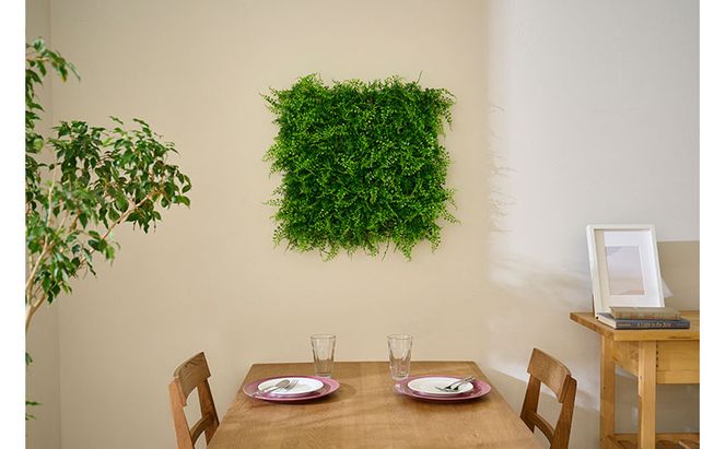 ＤＥＣＯ ＧＲＥＥＮ ウォールパネル WG-50A アジアンタム 3個セット フェイクグリーン 壁掛け  アイリスオーヤマ ウォールグリーン 25×25cm 正方形 インテリア おしゃれ 壁面緑化パネル 人工観葉植物