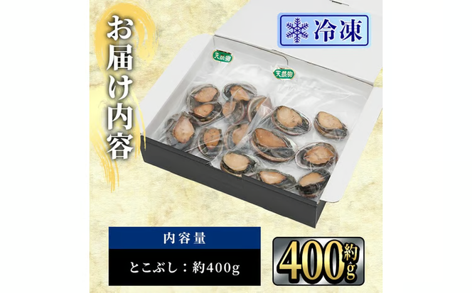 冷凍 天然活きトコブシ (約400g・ハーフサイズ) 魚介 貝 トコブシ とこぶし 網焼き バター焼き バーベキュー 獲れたて 冷凍 海の直売所 大分県 佐伯市【AS149】【海べ】