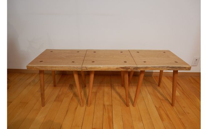 ３連スツール（胡桃） 372013_LL007