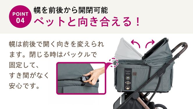 ＼選べるカラー／【コムペット】フィカゴー アジャイル 2（ ソフトグレー / ヴィンテージグリーン / ブリッジボンド ） 中型犬向け ドッグカート combi コンビ ペットカート FikaGO 1秒自動収納 コンパクト収納 自動収納ペットカート 犬用カート 犬用バギー ペットキャリー 4輪ペットカート折り畳み可能 折り畳み式 小型犬 中型犬 多頭 耐荷重30kg