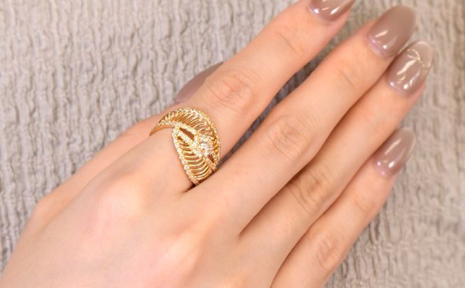 K18ダイヤルミナフェザーリング0.57ct　R240 260-018