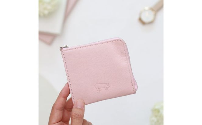 墨田区産ピッグレザーミニウォレット ファッション 小物 財布 収納力 コンパクト Ｌ字 ファスナー 小銭入れ シンプル 紙幣 カード 収納 取り出し 簡単 