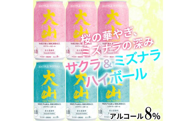 マツイ 大山ハイボール サクラ・ミズナラ 飲み比べ350ml ×6本セット 312011_AY034