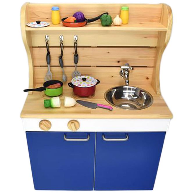 N6007_ままごとキッチンｗ５９０　青