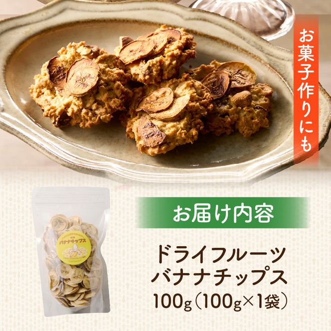 ノンオイル乾燥バナナ 100g(100g×1袋) ［175R04］ ノンオイル 乾燥 バナナ 100g 油不使用 砂糖不使用 甘味 低カロリー 保存に便利 チャック付き ドライフルーツ ヨーグルト アイスクリーム トッピング 焼き菓子 おやつ 愛知県 小牧市 送料無料