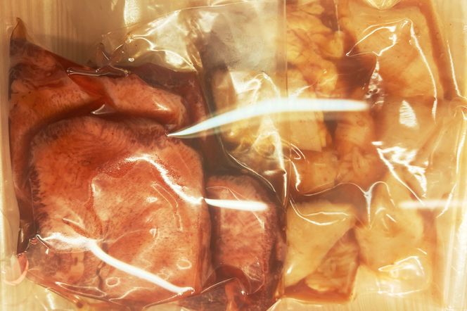 超厚切りやわらかタレ漬けタン・ミノサンドタレ漬けセット [2287]