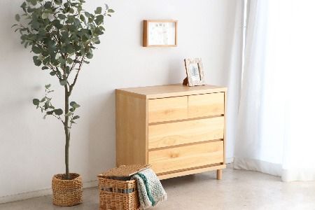 【東馬家具】チプレ 75チェスト【天然 ヒノキ シンプル 国産 自然素材 安心 安全 品質 ナチュラル 収納力 インテリア 完成品 脚のみ取付】(H060632)