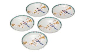 九谷焼　5.2号皿揃　花鳥 （5枚セット）a01 食器 キッチン雑貨 キッチンアイテム 雑貨 小物 お皿 丸皿 食卓 テーブルコーディネート 普段使い 贈り物 