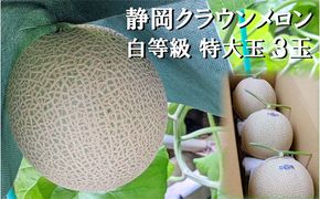 クラウンメロン【並（白等級）】特大玉（1.5kg前後）3玉入り 人気 厳選 ギフト 贈り物 デザート グルメ 果物 袋井市 果物類 メロン青肉 フルーツ