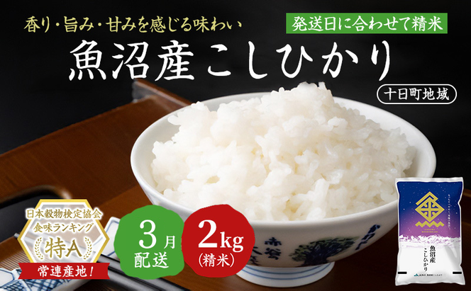 【令和7年産米】魚沼産こしひかり(十日町地域) 精米 2kg 3月配送 お米 精米 こめ ご飯 白米 旧：五郎兵衛