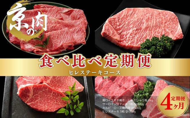 京の肉 食べ比べ定期便 ヒレ 肩ロース サーロイン カルビ