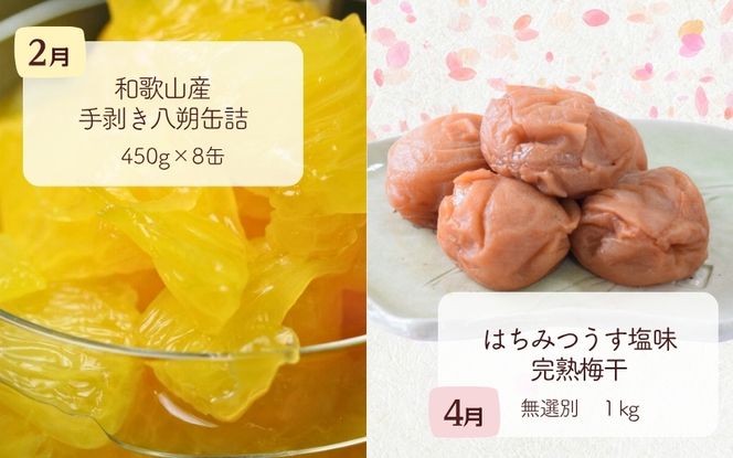 【定期便】【偶数月発送】【全6回お届け】 和歌山のこだわり　季節の定期便 【tkb423】