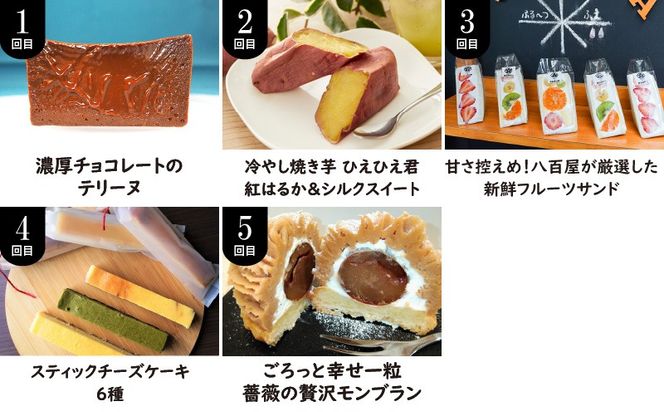 【全5回】ほっぺたとろける！贅沢 スイーツの定期便 H028-084
