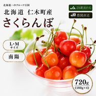 2027年発送 北海道 仁木町産 さくらんぼ 南陽 720g（180g×4パック） 美味しい 人気 おすすめ お裾分け サクランボ チェリー フルーツ 果物 果物類  仁木町 仁木 [JA新おたる]