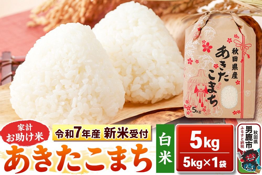 [令和7年産 新米受付][白米]家計お助け米 あきたこまち 5kg 秋田県 男鹿市 こまちライン|23_kml-010501s