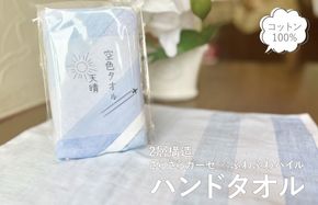 G3177 【スピード発送】空色タオル 天晴 1枚【ハンドタオル 泉州タオル 日本製 ギフト 贈り物】