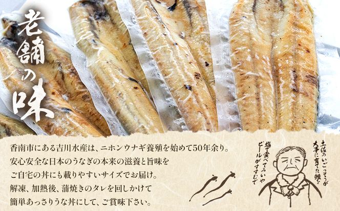うなぎ 白焼き 【10日程度で発送】高知県産鰻の白焼き120～130ｇ 2尾 蒲焼きのタレ2袋 エコ包装 yw-0126