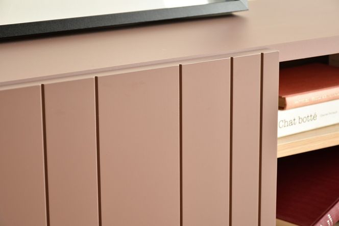 ロモ 107 ローボード BR【ブラウン 完成品 くすみカラー テレビ台 おしゃれ アクセント家具】(H062404)