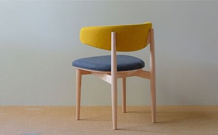 Round Chair ”Uuuh!”〈Yellow〉 糸島市 / nomade design 椅子 クラフト[AIF009]