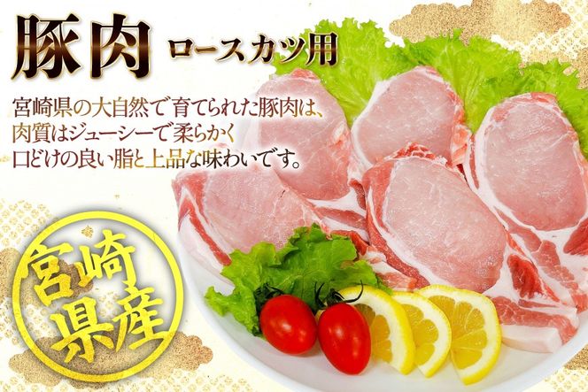 豚肉 ロース 宮崎県産 豚肉ロースカツ用 30枚 セット [TRINITY 宮崎県 日向市 452061323] 小分け 冷凍 豚 とんかつ ロースカツ お弁当 おかず