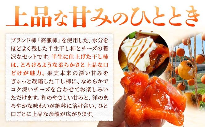 【先行予約】半生干し柿 クリームチーズブレンドチーズ付き 6個 12個 18個 柿 果物 フルーツ かき 高瀬柿 御船藤農園《2026年11月上旬-2027年1月中旬頃出荷》熊本県 御船町 ドライフルーツ 甘味 くだもの 和菓子 熊本県産 おやつ スイーツ---mifune_mfn_16_6p_c---