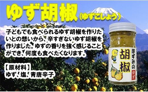 ゆず胡椒（２本）＆ゆずポン酢（１本）セット　ゆず胡椒 ゆずこしょう 柚子胡椒 柚子こしょう 柚子ポン酢 ゆずポン 柚子ポン 柚子 ゆず  山梨 やまなし 富士川町 日出づる里活性化組合 10000円 一万円