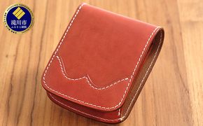 牛革ハーフウォレット（二つ折り財布）ブラウン