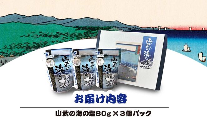 山武の海の塩８０ｇ×３個パック　SMCI001