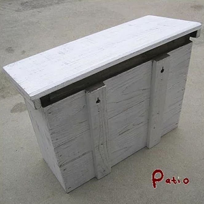 エイジングアンティーク調 郵便ポスト メールボックス 郵便受け 置型 壁掛け ［161P27］ エイジング アンティーク調 郵便ポスト ポスト メールボックス 郵便受け 置型 壁掛け エイジング調 ホワイト 木製 屋外 室内 玄関先 ナチュラル 丈夫 mail box 完成品 インテリア ガーデニング 愛知県 小牧市 送料無料