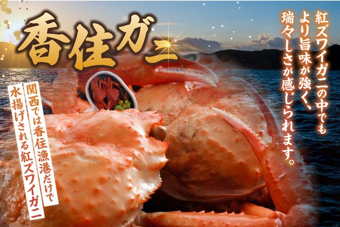 【活香住ガニ 約1kg×2匹 冷蔵】令和8年2月以降、順次発送予定 香住漁港 新鮮 香住ガニ かに カニ 蟹 紅ズワイガニ 紅ずわいがに 紅 新鮮 国産 鍋 かにすき 脚 足 爪 身 肩 おすすめ 返礼品 兵庫県 香美町 香住 日本海 宿院商店 33-34