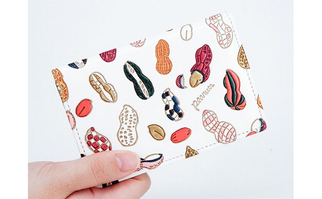 パスケース 名刺入れとしても パスカードホルダー ピーナッツ 文庫屋大関 名刺入れ 名刺ケース レディース 定期券入れ 定期入れ 名刺 カードケース 二つ折り 薄型 レザー 本革 革 文庫革 日本製 東京 墨田区