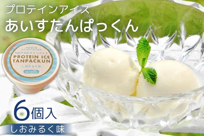 プロテインアイス あいすたんぱっくん しおみるく味 100ml × 6個 [KESENNUMA GOOD GOODS 宮城県 気仙沼市 20565965] アイス プロテイン 高タンパク コラーゲン 濃厚 塩 ミルク スイーツ デザート