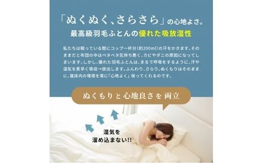 羽毛掛けふとん （クイーン） ポーランド産ホワイトダックダウン93％ 【創業100年】 羽毛布団 掛け布団 寝具 抗菌防臭 防ダニ加工 回収キット付き 山梨 富士吉田