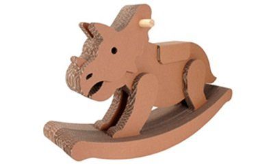 hacomoの【トリケラ木馬】 民芸品 工芸品 段ボール ダンボール 