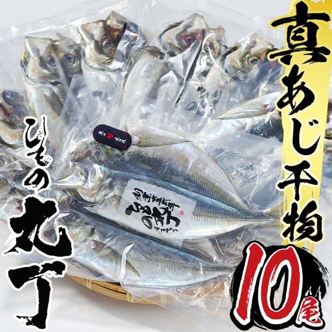 ギフト用品質！九州産ひもの真あじ開き (計10尾・5P) 干物 真あじ あじ 鯵 開き 魚 海鮮 冷凍 小分け 大分県 佐伯市【DH205】【ネクサ】