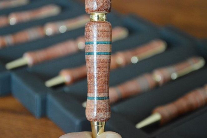 皮革工芸品 革ペン 積革技法でつくる回転式ボールペン　プレーン【文房具 ボールペン ペン 日用品 】 041009_BY001VC03