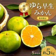 【2026年先行予約】 ゆら早生みかん 5kg 赤秀 Sサイズ_BF6041n
