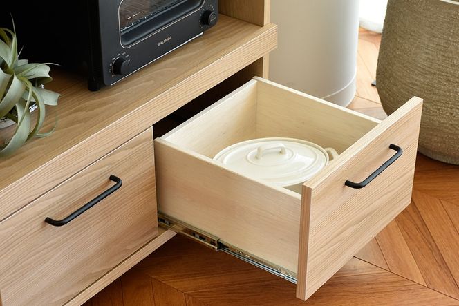 ロシード 80 カウンター NA【ナチュラル 完成品 特殊鋼板 耐熱 耐傷 アイランドキッチン コンパクト】(H062403)