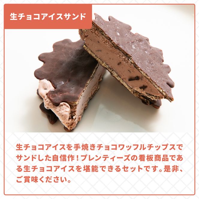 プレンティーズ 生チョコアイスサンド 10個 生チョコアイス 生チョコ アイス チョコレート チョコ チョコアイス チョコレートアイス 生チョコレートアイス 茅ヶ崎名物 ローカルアイス お取り寄せ 送料無料 神奈川県 茅ヶ崎市