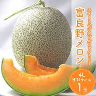 【2026年夏発送】北海道 富良野 メロン 特大 4Lサイズ 2.5kg以上×1玉 フルーツ 果物