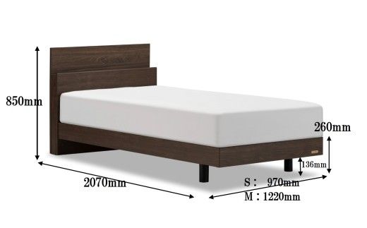 フランスベッド エルダ02C 脚付きタイプ シングル／セミダブル マットレス付き／フレームのみ