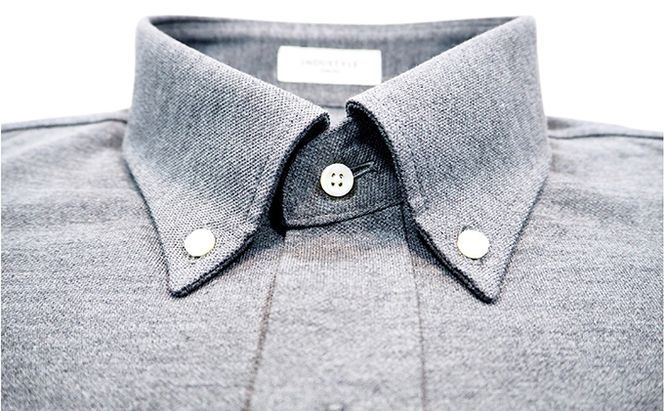 シャツ グレー メンズ S/M/L/XL 長袖 INDUSTYLE TOKYO 動体裁断 丸和繊維工業 ノーアイロン カジュアルシャツ カジュアルシャツ長袖 カジュアルシャツメンズ ボタンダウンシャツ ファッション 宇宙 すみだモダン 東京 東京都 墨田区