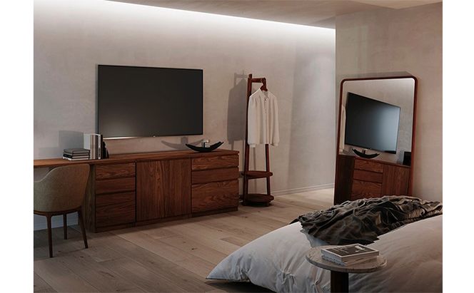 マスターウォール マイカ#02 ハンガーラック 家具 インテリア ウォールナット 送料無料 