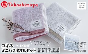 TST0016 【高島屋選定品】SHINTO TOWEL ユキネ ミ二バスタオル セット 計6枚