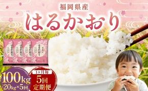 【1ヶ月毎5回定期便】 はるかおり 20kg 計100kg ／ 米 コメ お米 ライス ご飯 ごはん 飯 食品 精米 定期便 常温 福岡県 香春町
