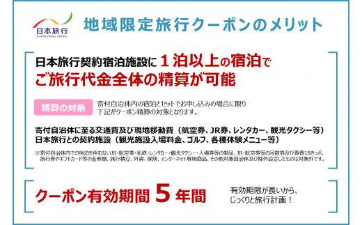 北海道登別市 地域限定旅行クーポン 90,000円分 | 日本旅行 トラベルクーポン 納税チケット 旅行 宿泊券 ホテル 観光 旅行 旅行券 交通費 体験 宿泊 夏休み 冬休み 家族旅行 ひとり旅 カップル 夫婦 親子 登別市旅行