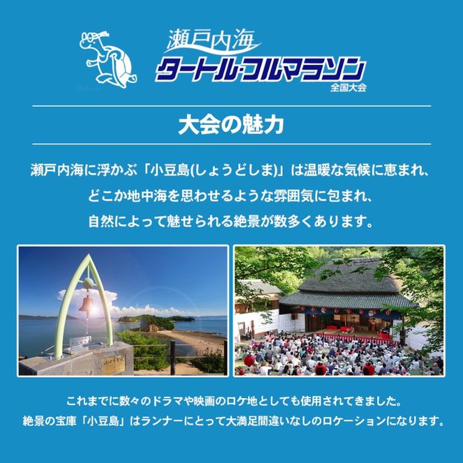 第45回 瀬戸内海タートル・フルマラソン全国大会参加権 1名様（フルの部） マラソン 瀬戸内 小豆島 フル  参加権 タートルマラソン 土庄