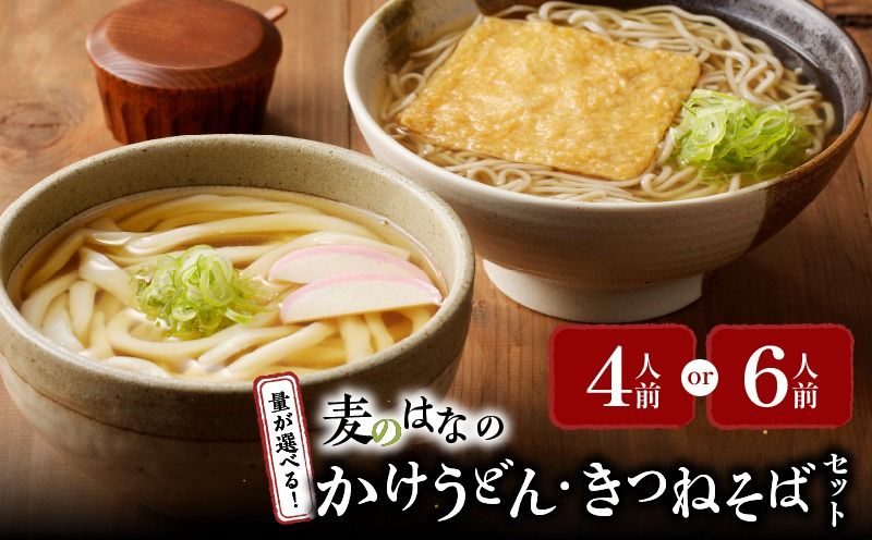 [量が選べる!]麦のはなのかけうどん・きつねそばセット K071-004_SKU