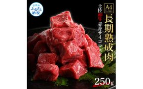 【CF-R7hbk】TKA229　天下味 エイジング工法 熟成肉 土佐和牛 特選 赤身サイコロステーキ 250g エイジングビーフ 国産 牛肉 土佐 和牛 冷凍配送 真空パック お祝い 高知 芸西村 贈り物 贈答 ギフト